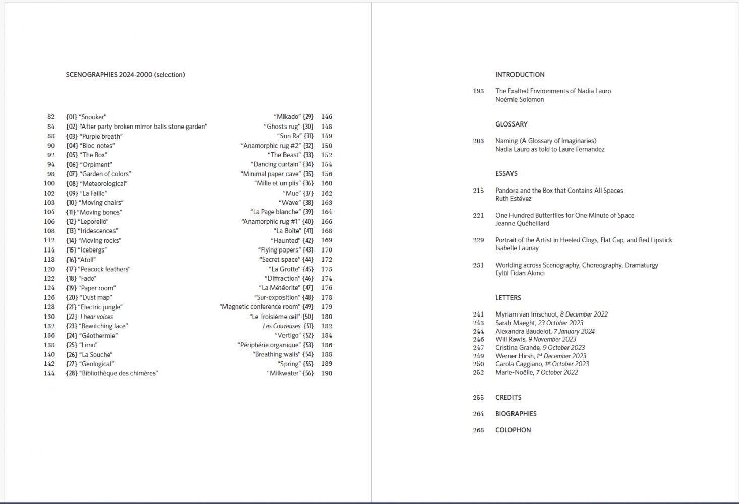 Nadia Lauro – NADIA LAURO .  SCENOGRAPHIES - NADIA LAURO .  SCENOGRAPHIES 2025